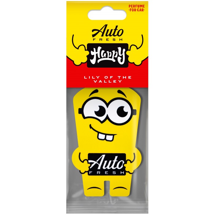 Підвісний ароматизатор для авто Auto Fresh Happy Happy Lily of the valley, 1 шт (13-818026) - 